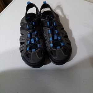 Mens Gray and Blue Sandals